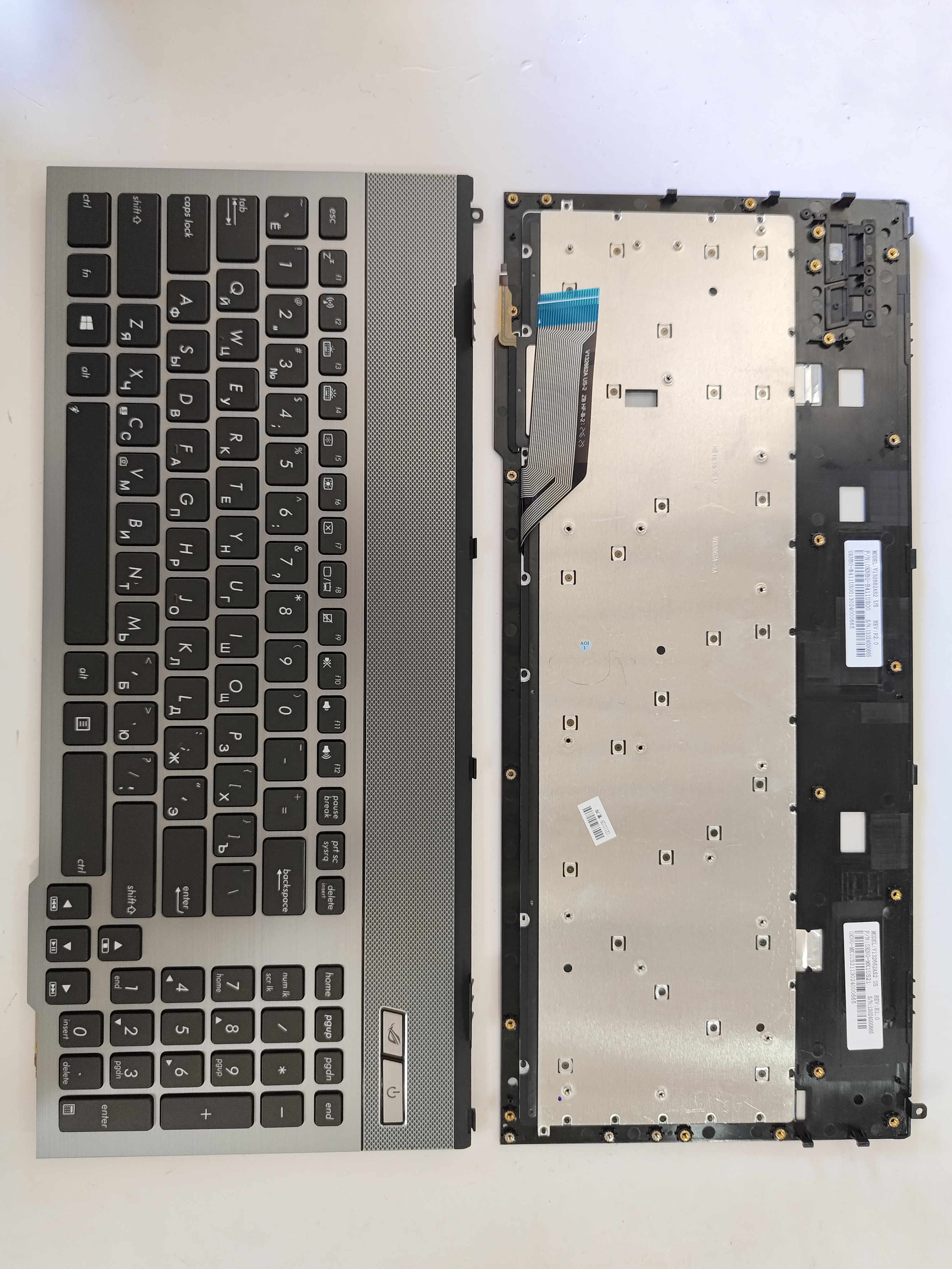 Picture of New Replacement Laptop Keyboard For ASUS G55/G55VW/G57/G57VW/G57J/G57JK GRAY FRAME BLACK Backlit RU Layout